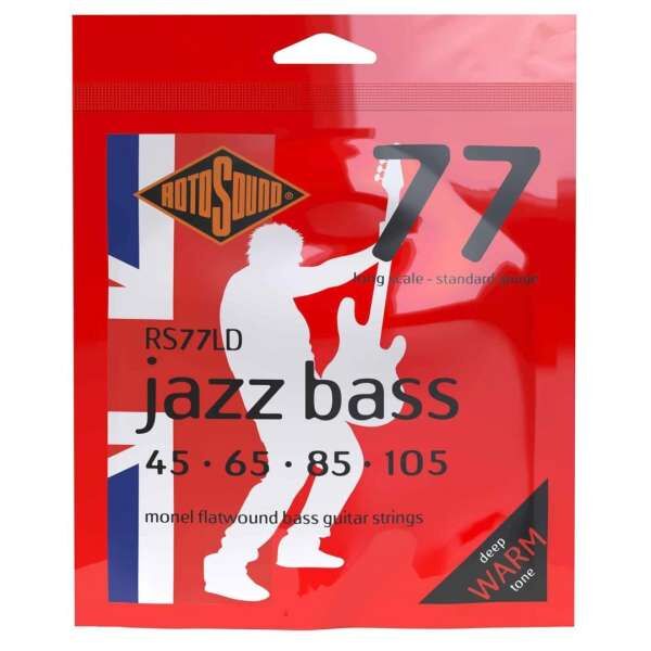 Rotosound Jazz-Bass Saiten Jazz Bass 77 Satz 4-string Flatwound Standard 45-105