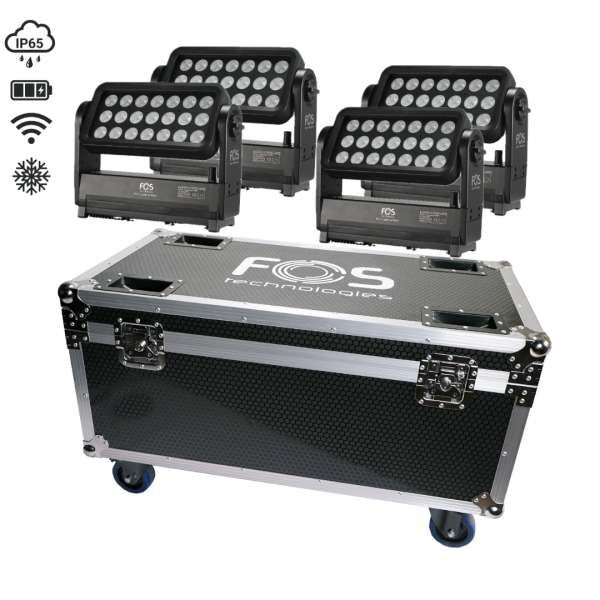 FOS Luminus Polar Tourset 4 - Akku-Wallwasher mit Case