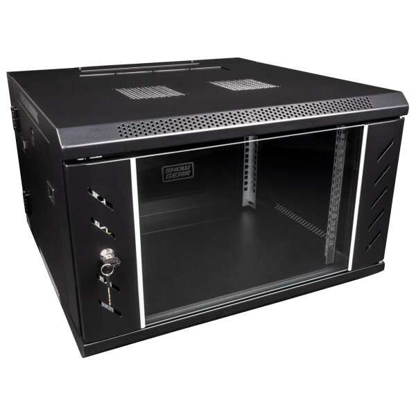 Showgear RCA-WMH-6 6 HE Netzwerkschrank mit Glastür