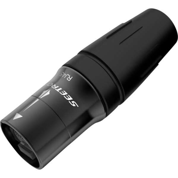 Seetronic SE8MH02B RJ45 Kabelträger, Schwarzes Gehäuse – IP65