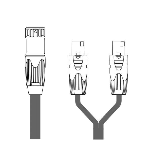 NEXT Speaker cable breakout NL8 auf NL4 1m + NL4 2m