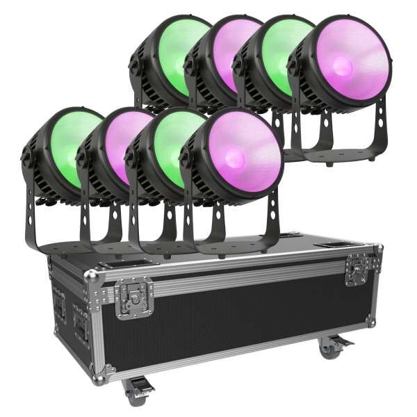 Triton Blue Aqua 200 COB RGBA Tourset 8x inkl. Flightcase