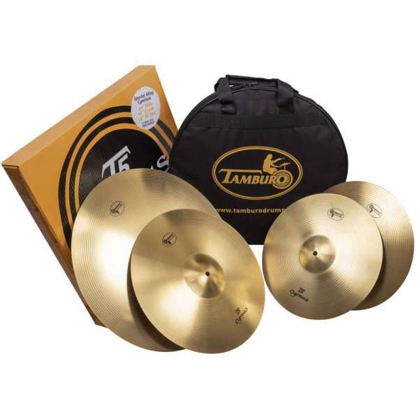 Tamburo T5 Cymbal Kit Beckenset mit Tasche