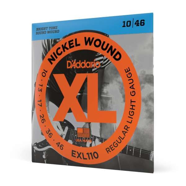 D'Addario EXL110 Saiten für E-Gitarre, mit Nickel umsponnen, Regular Light, 10-46