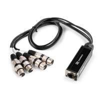 PD Connex CX193 RJ45 to 4x XLR5F Cable Splitter 0.7m