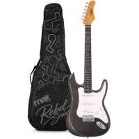 MAX Rebel ST Electric Guitar Metallic Black