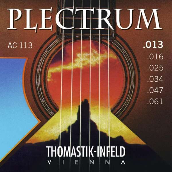 Thomastik-Infeld Akustik-Gitarren Saiten Plectrum Satz medium .013-.061 Flat- und Roundwound