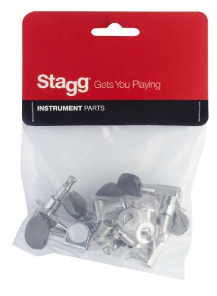 Stagg SP-MHWS-CHBB Druckguss-Mechaniken 2 x 3, für Akustikgitarre