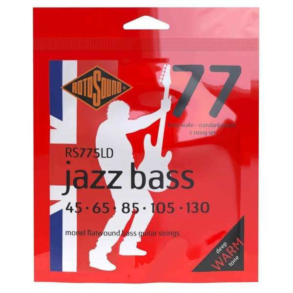 Rotosound Jazz-Bass Saiten Jazz Bass 77 Satz 5-string Flatwound Standard 45-130