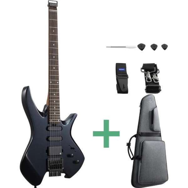 Donner HLX-500 Headless E-Gitarre mercedes blue