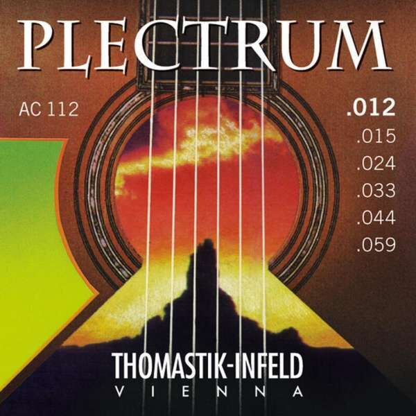 Thomastik-Infeld Akustik-Gitarren Saiten Plectrum med.-light .012-.059 Satz Flat- und Roundwound