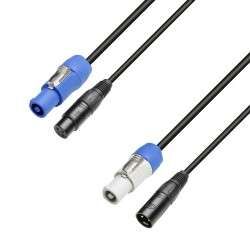 Adam Hall Cables 8101 PSDT 1000 Netz- & DMX Kabel Power Twist In & XLR female auf Power Twist Out &