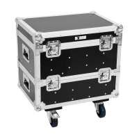 Roadinger Flightcase für 8x Eurolite IP PIX Strobe RGB CW+WW mit Rollen