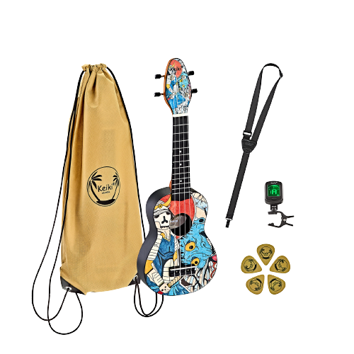 Ortega K2-SR Ukulele Set, Soprano Keiki Samurai