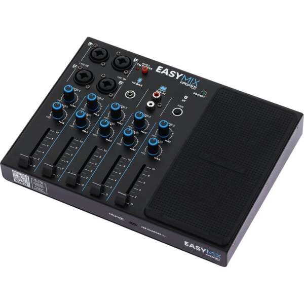 Algam Audio EasyMix 5-Kanal Mischpult mit BT und Talkover