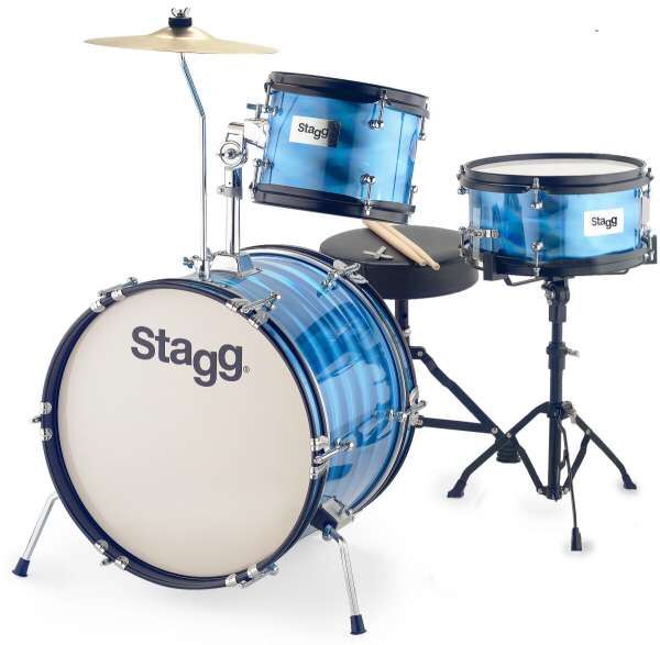 Stagg Kinderschlagzeug TIM JR 3/16B BL Blau