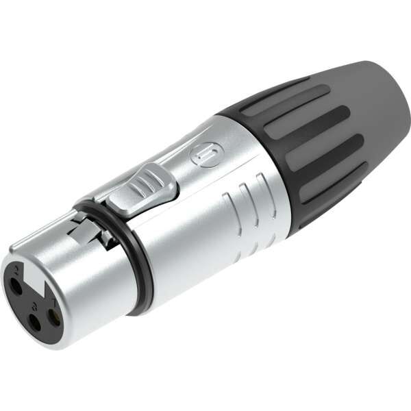 Seetronic SCMF3 3 poliger XLR Steckverbinder, weiblich, Silberkontakte – Zinkgehäuse