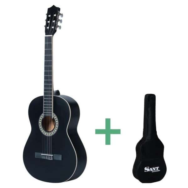 Sant Guitars CL-50L SBK Konzertgitarre für Linkshänder black inkl. Gigbag
