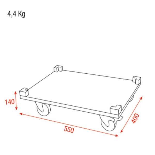 Showgear Rollbrett für Stack Case H-Serie