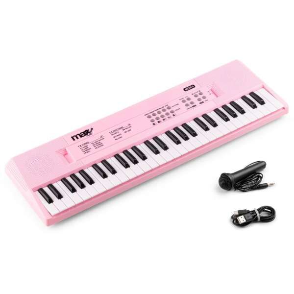 MAX KD54 54-Tasten Keyboard mit Akku Pink