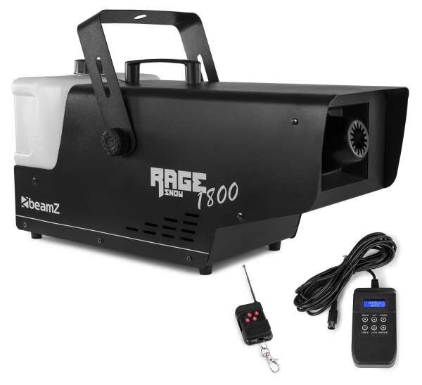 BeamZ Rage 1800 Snow - Schneemaschine mit Timer, DMX und Funk