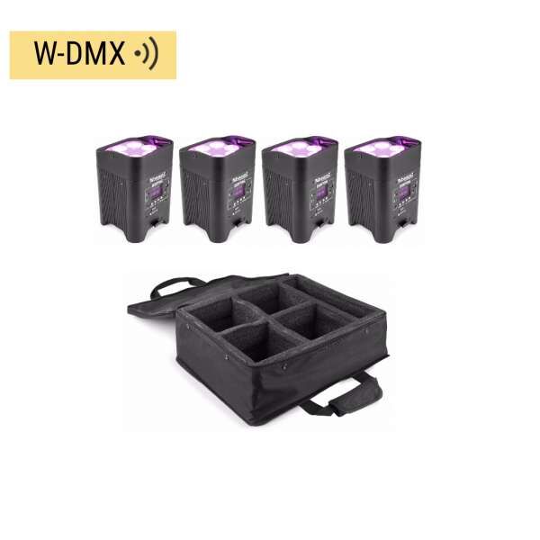 BeamZ BBP96 W-DMX Akku Uplighting Set 4