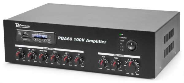 Power Dynamics PBA60 100V Verstärker mit USB / MP3 / BT