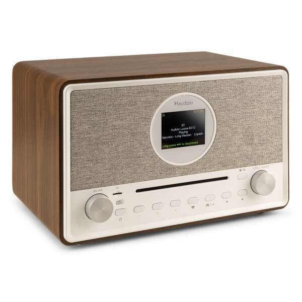 Audizio Lucca Internet Radio mit DAB+ sowie CD Player und Bluetooth wood