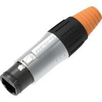 Seetronic SE8FC RJ45 Kabelträger, Silbernes Gehäuse IP65 Buchse