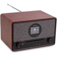 Audizio Lucca Internet Radio with DAB+ and CD Player Dark Wood
