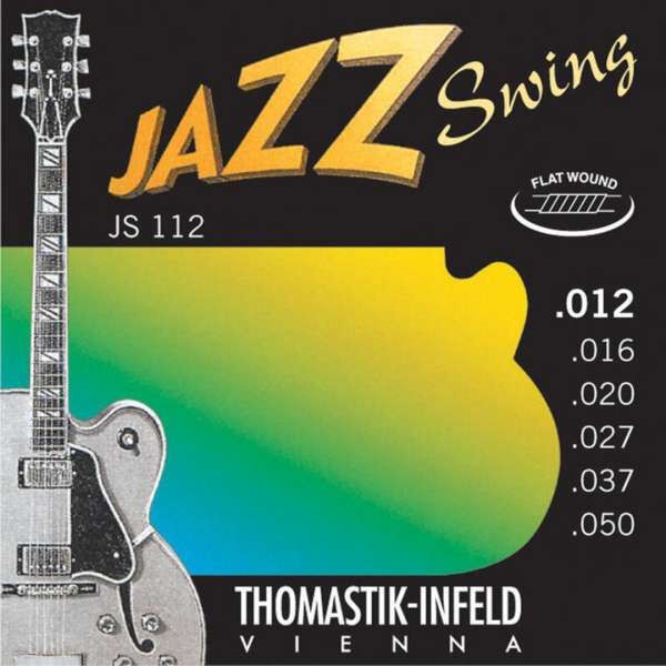 Thomastik-Infeld E-Gitarre-Saiten Jazz Swing Nickel Satz flatwound .012"-.050"