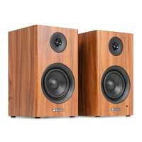 Audizio BS15 Aktives Bücherregal Lautsprecher Set HDMI / Bluetooth Wood