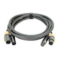 DAP FP23 Hybrid Cable 3m - Power Pro True & 5-pin XLR - DMX / Power