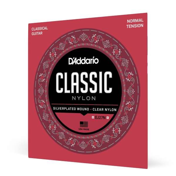 D'Addario EJ27N Schüler-Saiten für Klassikgitarre, Nylon, normale Spannung