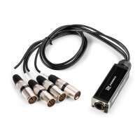 PD Connex CX191 RJ45 to 4x XLR5M Cable Splitter 0.7m