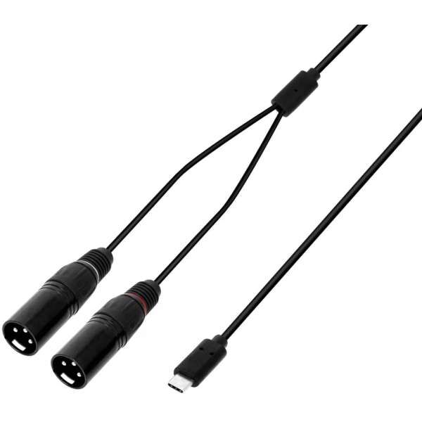 Adam Hall 3 STAR Y MM USB-C 0150 USB-C auf 2x XLR male 1,5m