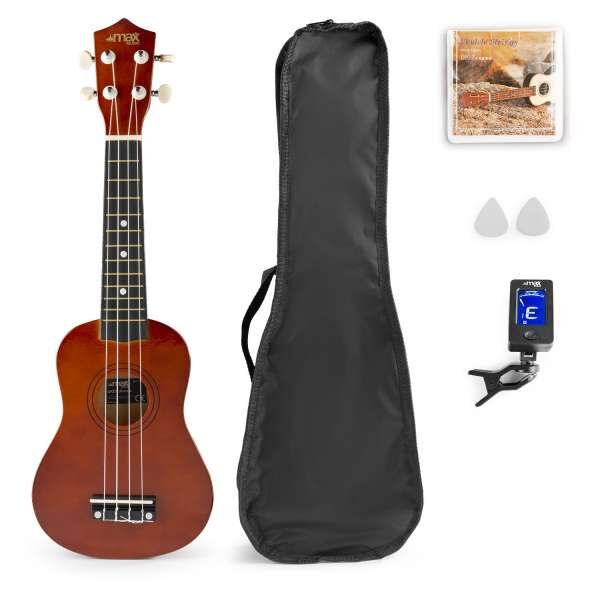 UKEY Ukulele Set Sopran DARK natural