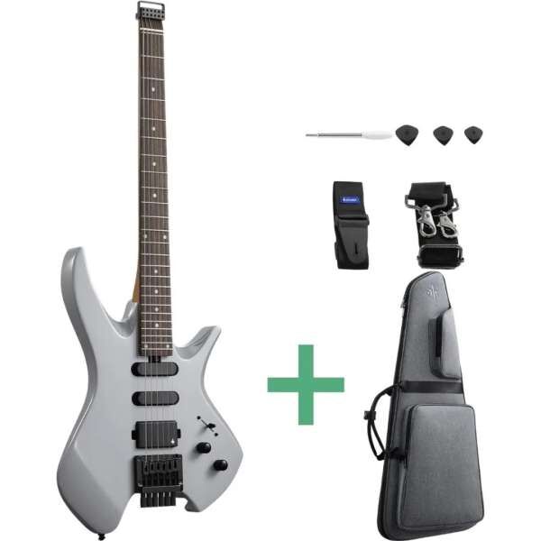 Donner HLX-500 Headless E-Gitarre jet gray