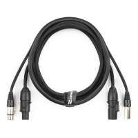 PD Connex CX07-0.50 Hybridkabel Powercon True - XLR M / Powercon True - XLR F 0.50m