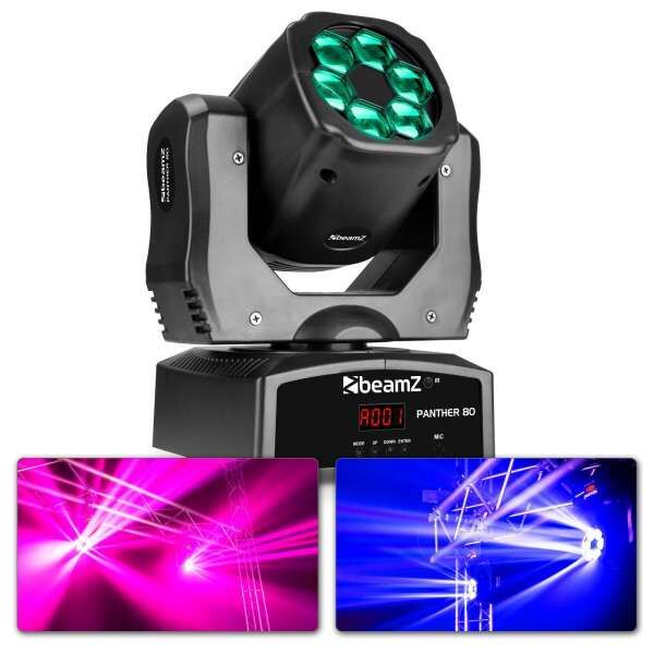 BeamZ Panther 80 LED Moving Head mit rotierenden Linsen