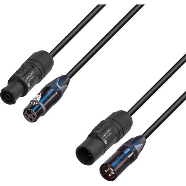 Adam Hall Cables 5 STAR H TCON D 0500 Hybridkabel PowerCon True & XLR 5 m