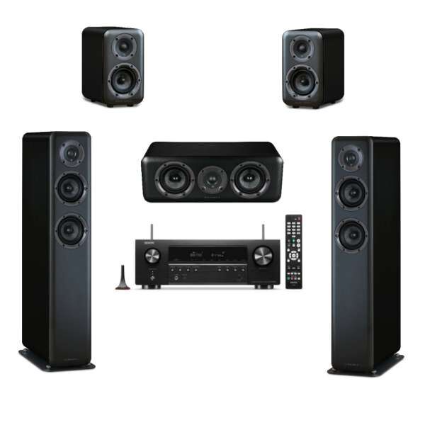 Wharfedale D300 5.0 Surround-Set mit Denon AVR-S660H 5.2 AV Receiver