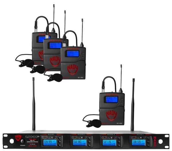 Nady 4W-1KU LT EU1 - 4-Kanal Lavalier-Funksystem UHF