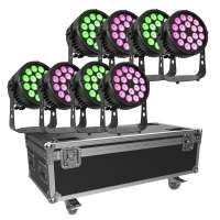 Triton Blue Aqua 180 RGBWAUV Tourset 8x inkl. Flightcase