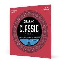 D'Addario EJ27H Schüler-Saiten für Klassikgitarre, Nylon, straffe Spannung