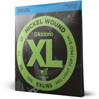 D'Addario EXL165 Saiten für Bassgitarre, mit Nickel umsponnen, Custom Light, 45-105, Long Scale