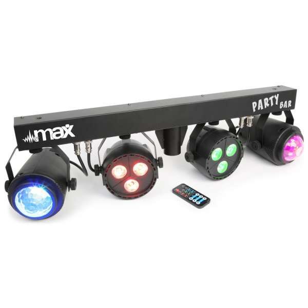 MAX Partybar 1 LED Lichtanlage mit 2 x Par und 2 x Jellymoon