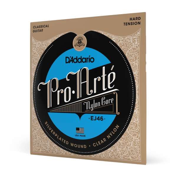 D'Addario EJ46 Pro-Arte Saiten für Klassikgitarre, Nylon, harte Spannung