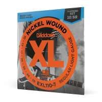 D'Addario EXL110-7 Saiten für 7-saitige E-Gitarre, mit Nickel umsponnen, Regular Light, 10-59