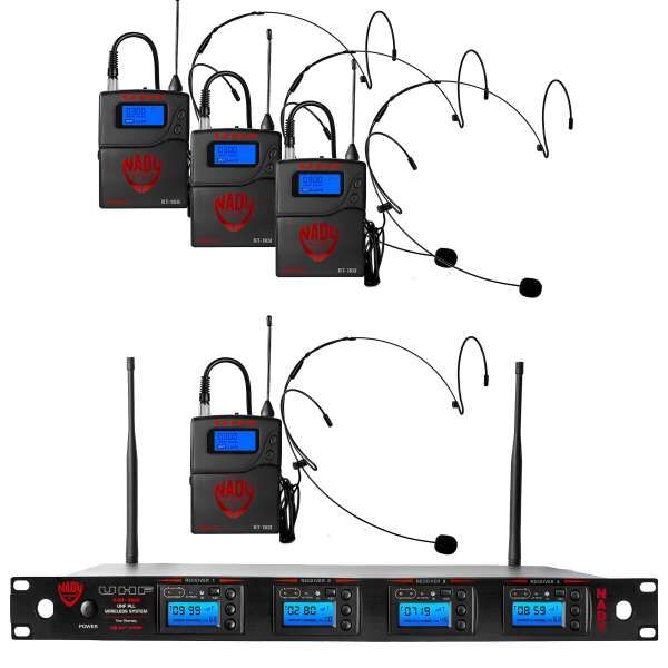 Nady 4W-1KU HM10 EU1 - 4-Kanal Headset-Funksystem UHF